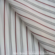 Tissu teint de fil (bande noire et rouge)